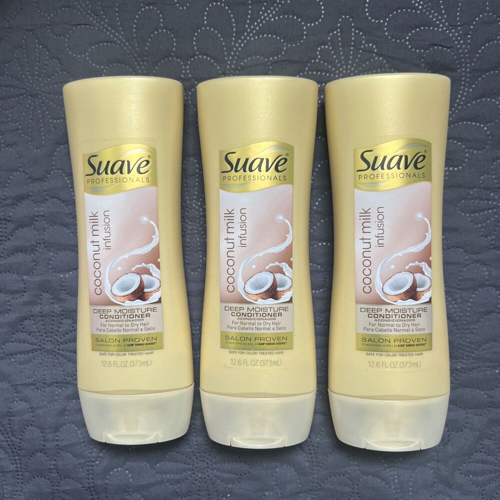 3pc Suave Professionals Coconut Milk Infusion Deep Moisture Conditioner 12.6 FL